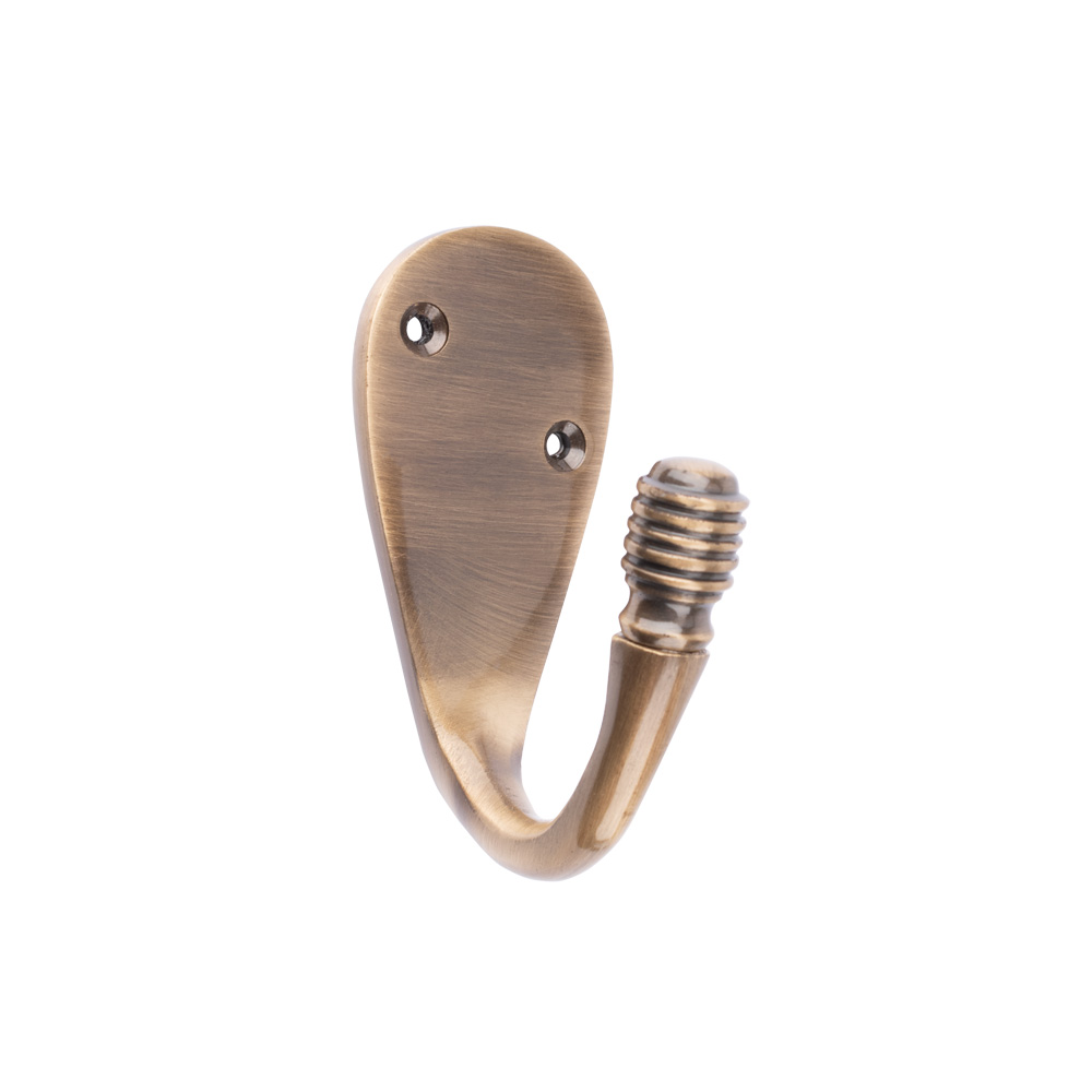 Dart Beehive Wardobe Hook 86mm x 56mm - Antique Brass